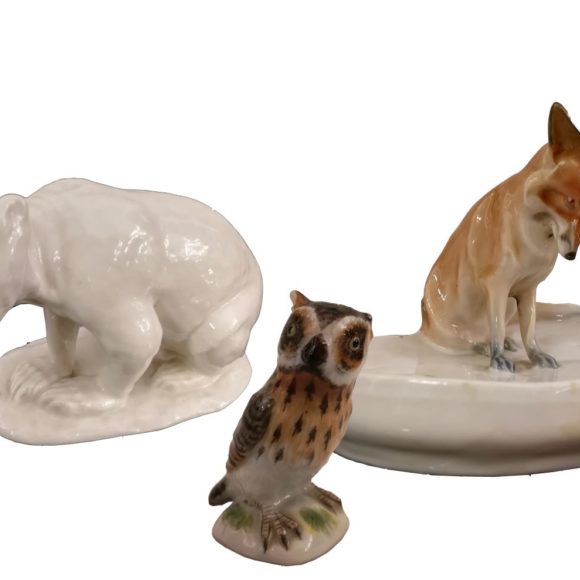 Ensemble de figurines animalières en porcelaine Meissen